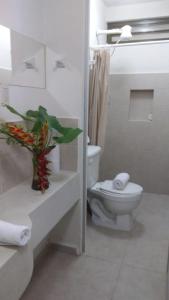 Vonios kambarys apgyvendinimo įstaigoje Departamentos de la Reina Roja