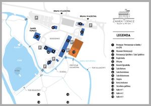 a map of lisbon hotels at Zamek Topacz in Wrocław