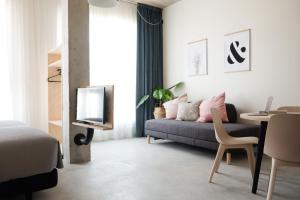 Posezení v ubytování Talo Urban Rooms