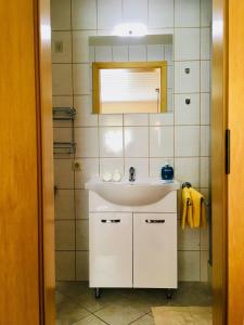 Koupelna v ubytování Ferienwohnung Hänel