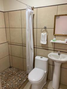 Koupelna v ubytování Le Petit Hotel
