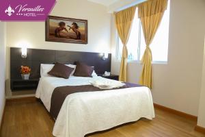 Postel nebo postele na pokoji v ubytování Hotel Versailles