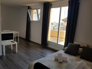 TV a/nebo společenská místnost v ubytování Hostal Termes