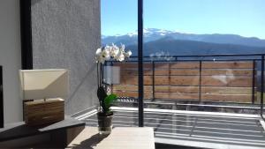 Zimmer mit einem Fenster und Bergblick. in der Unterkunft Gites du pech cathare in Leychert + 25 Fotos