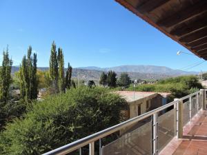 a view from the balcony of a house at Hostal CASA DE PIEDRA in Humahuaca