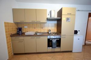 Kuchyň nebo kuchyňský kout v ubytování Apartments Anka