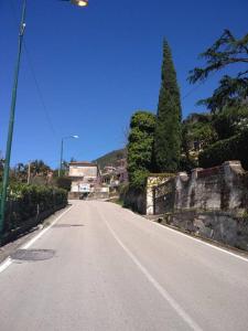 une rue vide avec un arbre sur le côté de la route dans l'établissement Casa Amoroso, à Santo Stefano del Sole