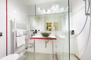 Koupelna v ubytování Hotel Freizeittempel