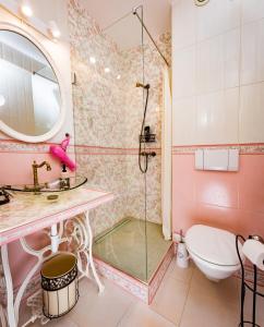 Koupelna v ubytování Hotel Freizeittempel