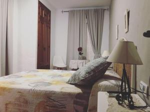 Postel nebo postele na pokoji v ubytování Hostal El Espinel