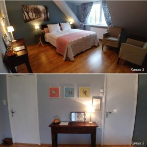 Postel nebo postele na pokoji v ubytování Bed & Breakfast Prins Hendrik (Zuidschermer)