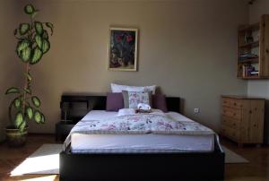 Postel nebo postele na pokoji v ubytování Panoráma Apartman