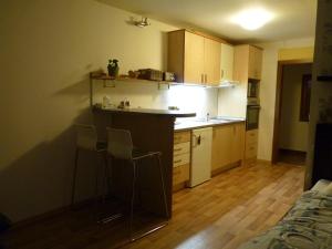 Eldhús eða eldhúskrókur á Apartmá Krkonoše