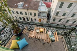 Balkón alebo terasa v ubytovaní In Flow apartment