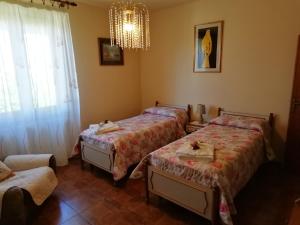 Postel nebo postele na pokoji v ubytování maximum house in subbiano