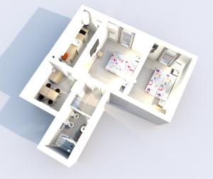 a rendering of a floor plan of a house at Brau&Frau in Taranto