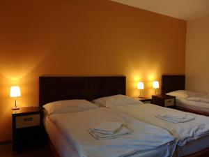 Postel nebo postele na pokoji v ubytování Garni Hotel Cosmopolitan