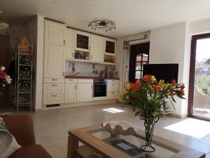 Η κουζίνα ή μικρή κουζίνα στο Ferienwohnung Libelle +9 φωτογραφίες