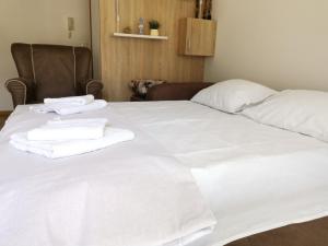En eller flere senger på et rom på Apartman Maximus
