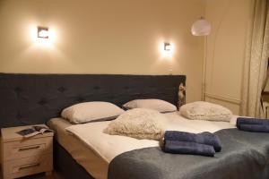 Posteľ alebo postele v izbe v ubytovaní Blue Apartments Kołobrzeg