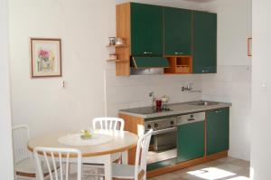 Kuchyň nebo kuchyňský kout v ubytování Apartment Definis