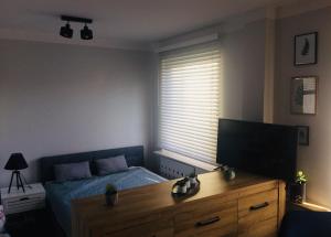 Posteľ alebo postele v izbe v ubytovaní Apartament Adrianna