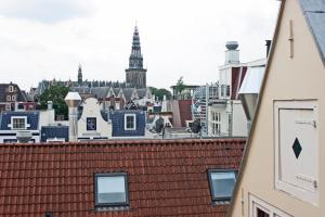 Nespecifikovaný výhled na destinaci Amsterdam nebo výhled na město při pohledu z hotelu