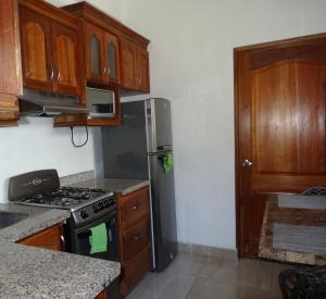 A kitchen or kitchenette at Conde Santome Colonial
