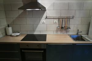 a kitchen with a sink and a counter top at Apartment Ivana in Novi Vinodolski +33 photos