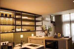 Dapur atau dapur kecil di Eikehoff Apartments +34 gambar