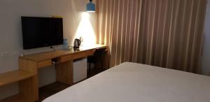 TV a/nebo společenská místnost v ubytování Free wind B&B
