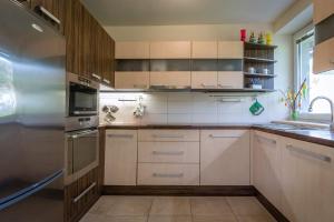 A kitchen or kitchenette at Classy Apartment - Telgárt Resort