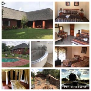 a collage of pictures of a house at Mothopo Game Lodge in Modimolle
