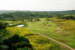 an aerial view of a golf course at Royal Isabela in Isabela
