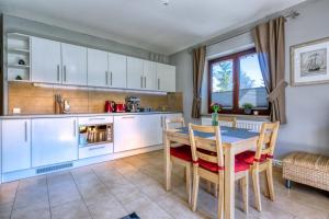 Kuchyňa alebo kuchynka v ubytovaní Rubin Apartamenty Mozaika centrum taras