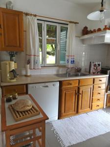 a kitchen with a sink and a dishwasher at Casa dos Pocinhos - Férias tranquilas no campo in Torres Novas +21 photos