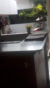 Kuchyň nebo kuchyňský kout v ubytování Hotel El Triangulo