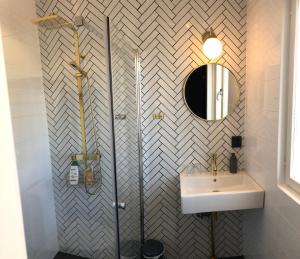 Koupelna v ubytování Hotell Apladalen i Värnamo