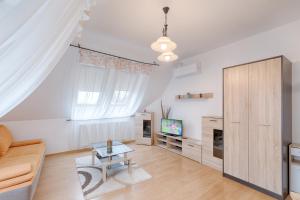 Televízia a/alebo spoločenská miestnosť v ubytovaní Fortuna 7 Apartments