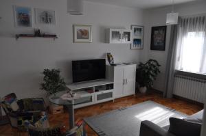 Televízia a/alebo spoločenská miestnosť v ubytovaní MZ Apartment