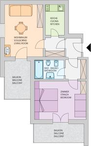 The floor plan of Residence Scheidnerhof