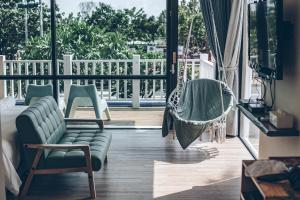Balkón nebo terasa v ubytování Yellow's Kenting B&B