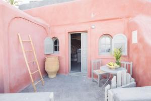 A patio or other outdoor area at Santorini Villas