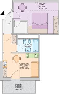 The floor plan of Residence Scheidnerhof
