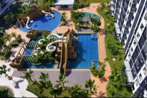 an aerial view of a water park at a resort at Seafront Villa at Swiss Garden Resort Residences, Kuantan in Kuantan