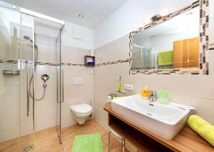 Koupelna v ubytování Appartement Pension Albert summercard and free parking included