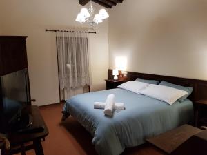 Ένα ή περισσότερα κρεβάτια σε δωμάτιο στο Agriturismo Il Pappamerlo