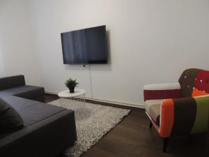 オビエドにあるPrecioso piso en Oviedo, Parking, Wifi y Netflix By DeLabra Apartmentsのソファと薄型テレビのあるリビングルーム +18枚の写真