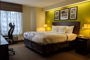 Un pat sau paturi într-o cameră la Sleep Inn
