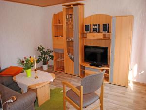TV a/nebo společenská místnost v ubytování Ferienwohnungen Insel Hiddensee RU